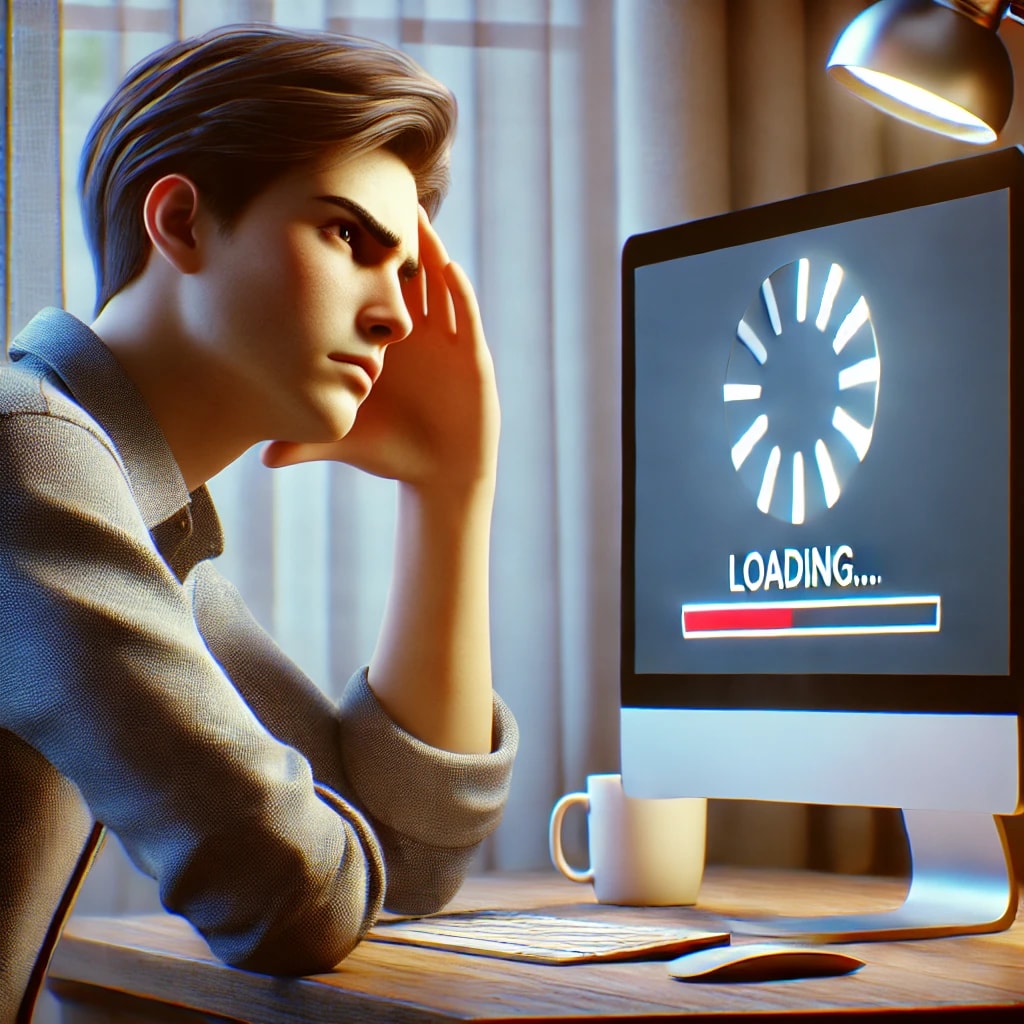 User frustated with page loading speed